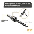 thumbnail image 4 of 10 Brocas Escalonada Circular Avellanadora Sacabocado Madera Kingsman 211150, 300150, 4 of 5
