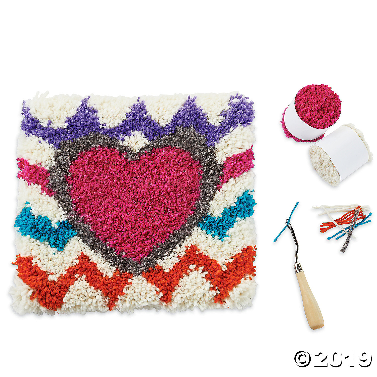 Nested Hearts Latch Hook Kit