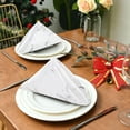 thumbnail image 3 of Coolnut Soft Reusable Satin Table Decorative Napkins, 20x20InX6 PCSWhite Marble Texture, Family Dinner Wedding Banquet, Cocktail Party, Kitchen, Birthday Party Washcloth Gift, 3 of 7