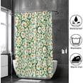 thumbnail image 4 of FREEAMG Bath Curtains Shower Curtain Floral Watercolor Summer Bathroom Waterproof Machine Washable Fabric Decor Shower Curtains for Bathroom, 72x72in, 4 of 6