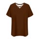 thumbnail image 5 of Mujeres Más Tamaño Manga Corta Tops, Moda Verano Color Sólido, V-Cuello Blusas, Más Tamaño Ropa de Verano para las Mujeres, 5 of 6