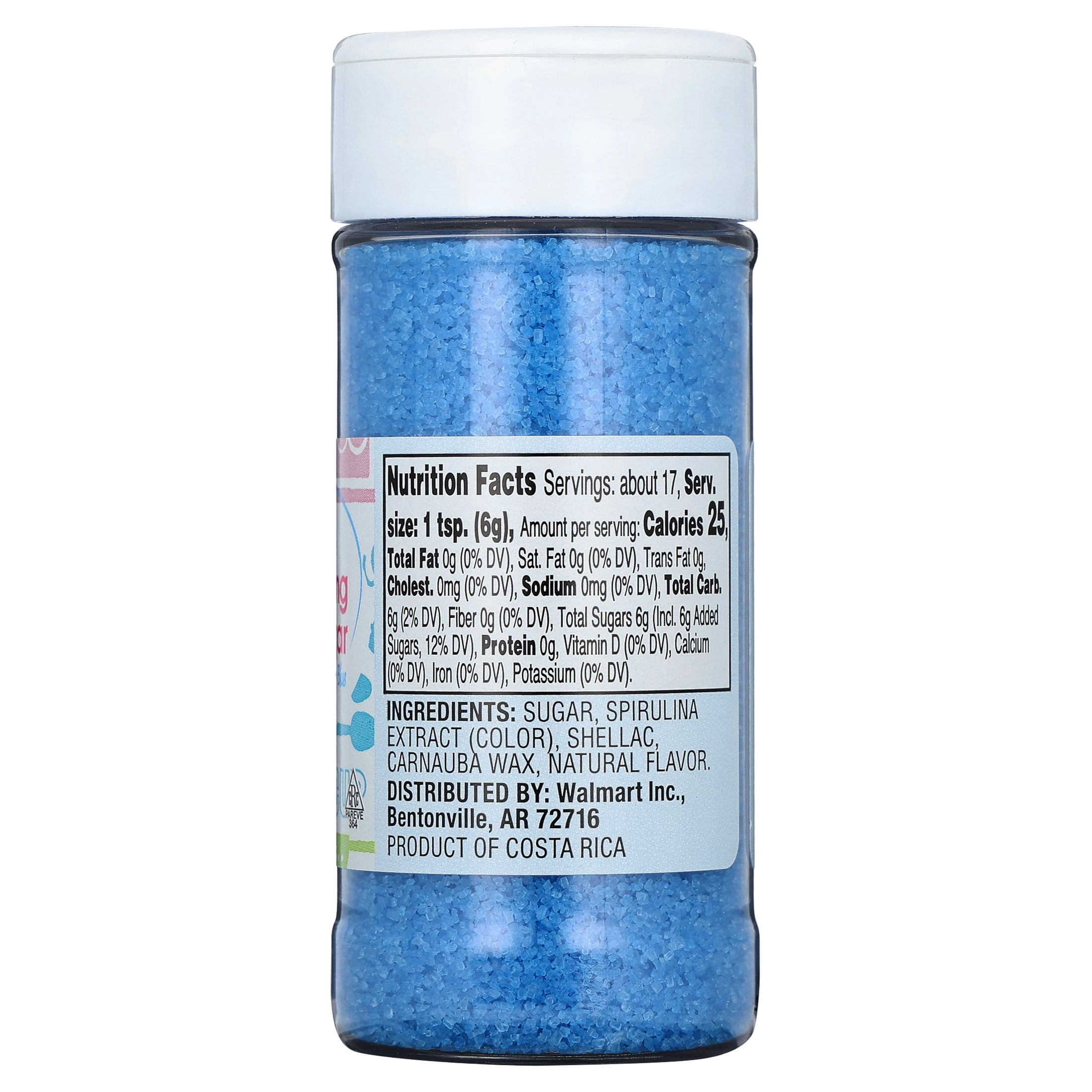Great Value Sanding Sugar, Blue, 3.5 oz