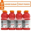Gatorade G2 Thirst Quencher Lower Sugar Fruit Punch Sports Drink, 20 fl oz, 8 Count Bottles