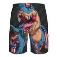 thumbnail image 6 of Disketp Men'S Swim Trunks Hawaiian Breathable Surf Beach Swimsuits Mesh Lining Beach Shorts With Pockets-Blue Dinosaur, 6 of 9