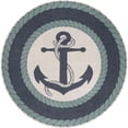 thumbnail image 2 of Unique Loom Outdoor Coastal Collection Area Rug - Anchor (7' 10" Round Navy Blue/Light Blue), 2 of 9