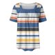 thumbnail image 2 of Gibobby Playera de Verano para Mujer Tops verano para mujer, cuello cuadrado, plisado, frente, manga corta, túnica, camisas S 2XL(Amarillo,CH), 2 of 4