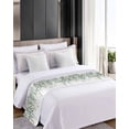 thumbnail image 4 of Bed Runner Scarf Queen Size, Sage Green Eucalyptus Stain Bed Runners & Scarves for Foot of Beds, Spring Floral Botanical Watercolor Decorative Bedding Runner Scarf for Hotel Home Bedroom 83 x20 Inch, 4 of 6