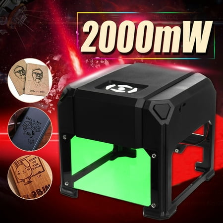 Solvent Printer Cutter 3000mW/2000mW/1500mW Desktop Laser Engraving Machine Marking Engraver Cutter Printer Black/golden/purple ()