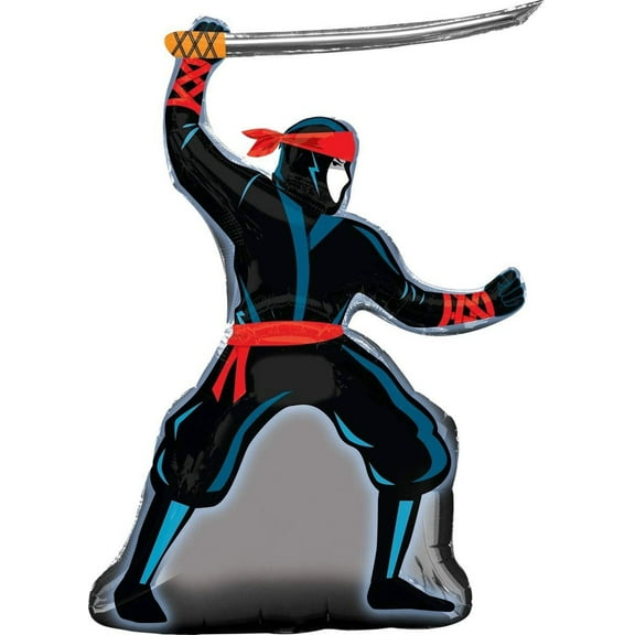 34 inch Stealth Ninja Foil Mylar Balloon - Party Supplies Decorations