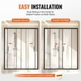 thumbnail image 2 of KFFKFF Semi-frameless Shower Door, 57.8-59 W x 70 H in, Double Sliding Glass Door with 1/4 in (6mm) Clear Tempered Glass, Durable and Water-resistant Design with Stainless Steel Hardware, Matte Black, 2 of 9