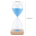 thumbnail image 4 of Temporizador de arena colorido con base de madera, reloj de arena de 30 minutos, regalo para decoración del hogar y la Oficina (azul), 4 of 7