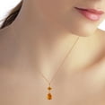 thumbnail image 2 of Galaxy Gold GG 14K Rose Gold Citrine Pendant Necklace - November Birthstone - Warmth & Prosperity - 16" to 24" - Fine Jewelry for Women, 2 of 2