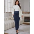 thumbnail image 3 of DARING DIVA Women's Pregnancy Pants Skinny Leg Over Belly Trousers 2XL Blue, 3 of 8