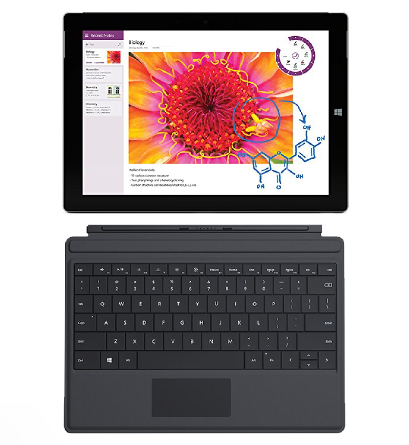 Microsoft Surface 3 10.8" Touchscreen 4GB 128GB SSD WiF i+ 4G LTE Tablet GL4-00009 with Type Cover (Used, Scratches) - image 2 of 9