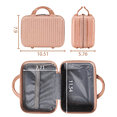 thumbnail image 2 of GARITIN Hard Shell Makeup Case, Travel Cosmetic Organizer with Dividers, Beauty Case with Luggage Strap, Pink, 2 of 5