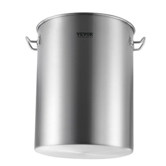 36QT Stainless Steel Sauce Pot with Lid & Handle - Large Cooking Pot for Soup, Stew, Canning, Pasta (Commercial Grade, Dishwasher Safe)