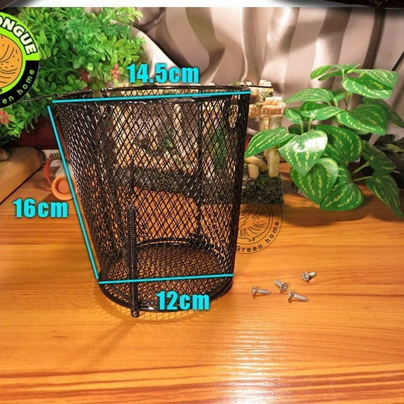 LEXSOMEO Reptile Heat Lamp Shade Mesh Cover Anti-Scald Heating Lamp Shade for Pet Reptile Cage Supplies Ceramic Light Bulb Lampshade