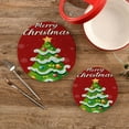 thumbnail image 2 of FREEAMG Vivid Christmas Tree Trivets for Hot Pots and Pans and Pot Holders 2PCS – Cotton Rope Round Mats, Hot Pads for Kitchens, Coasters, Placemats, 2 of 7
