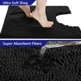 thumbnail image 6 of Tripumer U-Shaped Mat Contour Rug 20 x 20 in Toilet Mat for Bathroom Floor Fluffy Soft Absorbent Water Machine Washable Black, 6 of 8