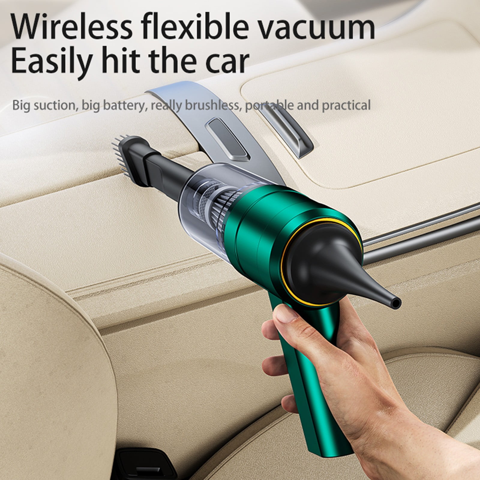 cvlncycling Handheld Car Vacuum Cleaner, Portable High Power Cordless Hand Held Vacuum,Rechargeable Hand Vacuum for Car, Home, Office, Pet