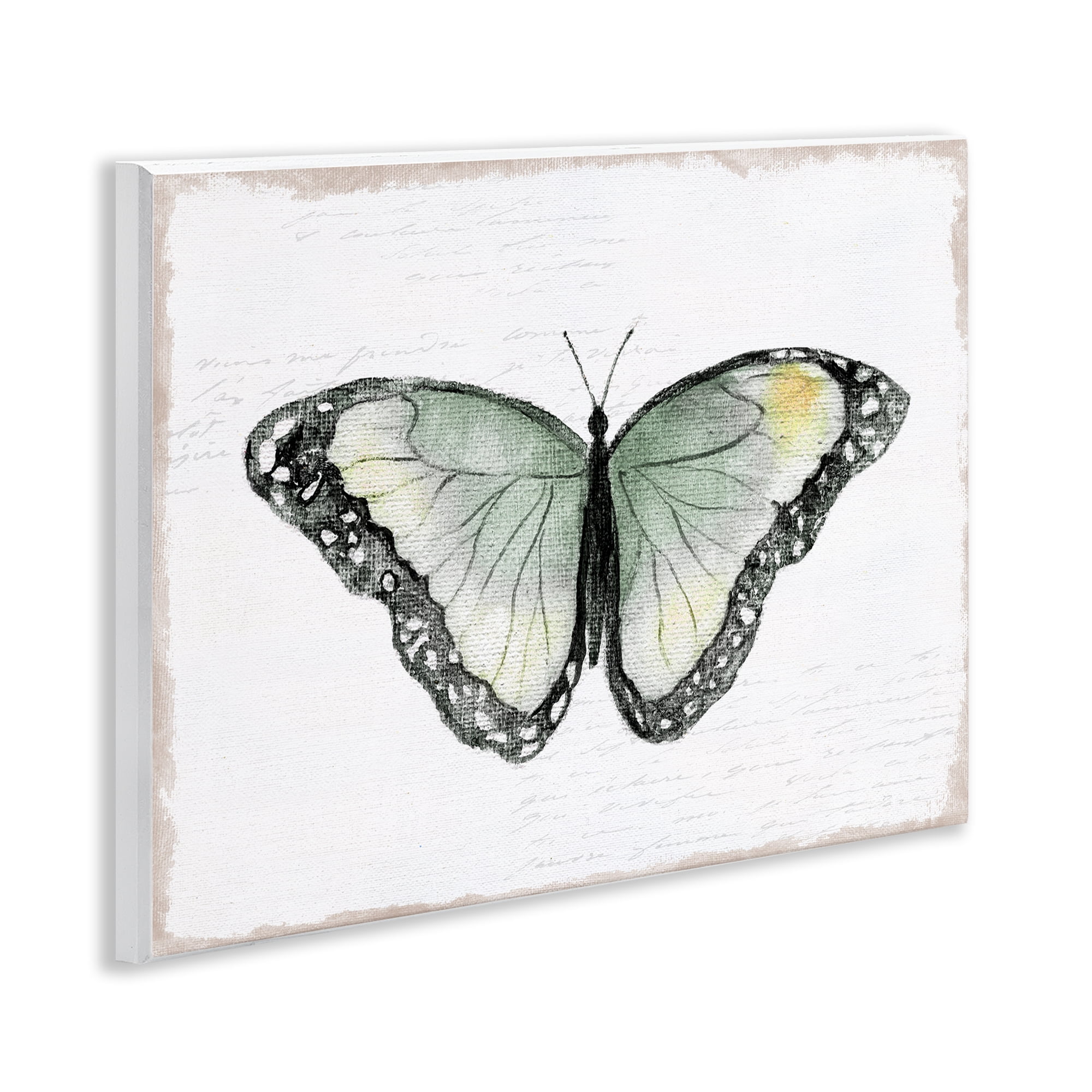 Stupell Industries Simple Butterfly Visage Animals Painting Unframed Art Print Wall Art, 14 x 11