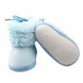 thumbnail image 3 of Infant Baby Boys Girls Plush Winter Snow Boots Ankle Back Tie Soft Sole Boots Toddler Newborn Warm First Walker Crib Outdoor Shoes, 3 of 7
