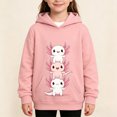 thumbnail image 2 of Toddler Kids Girls Axolotl Graphic Hoodie with Kangaroo Pocket Drawstring Casual Cute Pullover Sweatshirt Top 7-8 Years, 2 of 5