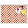 thumbnail image 2 of PinPix 27x19 Custom Cork Bulletin Board Argyle Burnt Orange Poster Board Has a Fabric Style Canvas Finish, Framed in Argyle Burnt Orange, by ArtToFrames (PinPix-634), 2 of 6