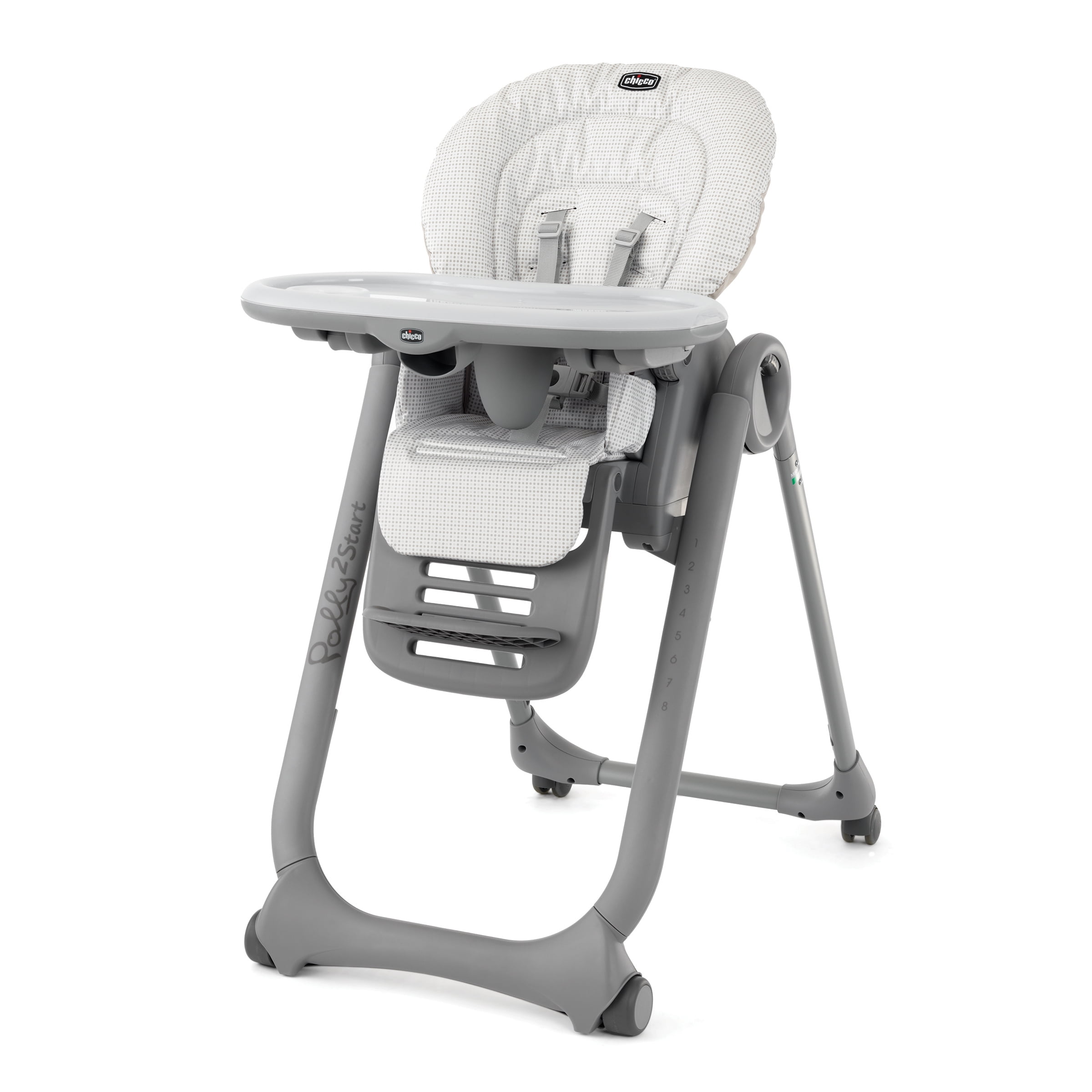 Chicco Pocket Meal Highchair Grey/Silver-GT100. 