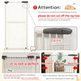 thumbnail image 6 of Lumizone Extra Tall Pet Gate 61.02" High Pressure Mounted 30.12"-38.38" Extra Wide 1.37" Gap for Cat Dog Children Stairs Doorway Hallway No Drilling Auto-Close (34.06"-38.38", Cream), 6 of 11