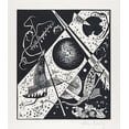 thumbnail image 2 of Kandinsky, Wassily 15x17 Black Ornate Wood Framed with Double Matting Museum Art Print Titled - Kleine Welten VI-Small Worlds VI 1922, 2 of 4
