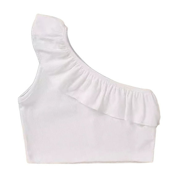 Zanarzt Girl Tank Tops Cotton Toddler Baby Boys Girls Sleeveless T Shirt Casual Tank Tops Vest Basic Kids Summer Cotton Tees Back to School Clothes White,2-3 Years