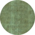 thumbnail image 1 of Ahgly Company Indoor Round Oriental Light Blue Industrial Area Rugs, 5' Round, 1 of 4