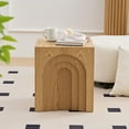 thumbnail image 2 of Square Sofa End Table, 15.74'' Wood Coffee Table with Natural Texture, Small Tea Accent Side Table for Living Room Bedroom Office, Natural, 2 of 8