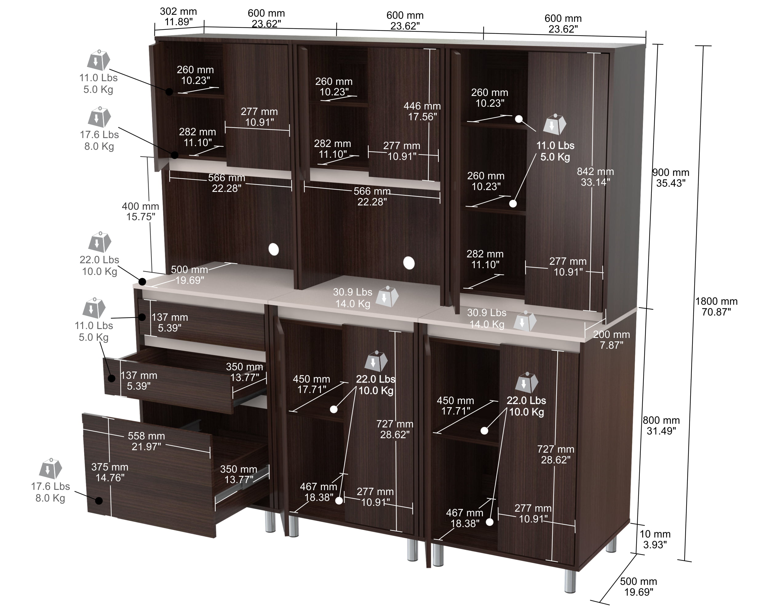 Cardell Cabinetry® Under Cabinet Shelf 