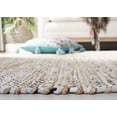thumbnail image 3 of SAFAVIEH Vintage Leather Zharko Solid Braided Fringe Area Rug, Silver, 2' x 3', 3 of 8