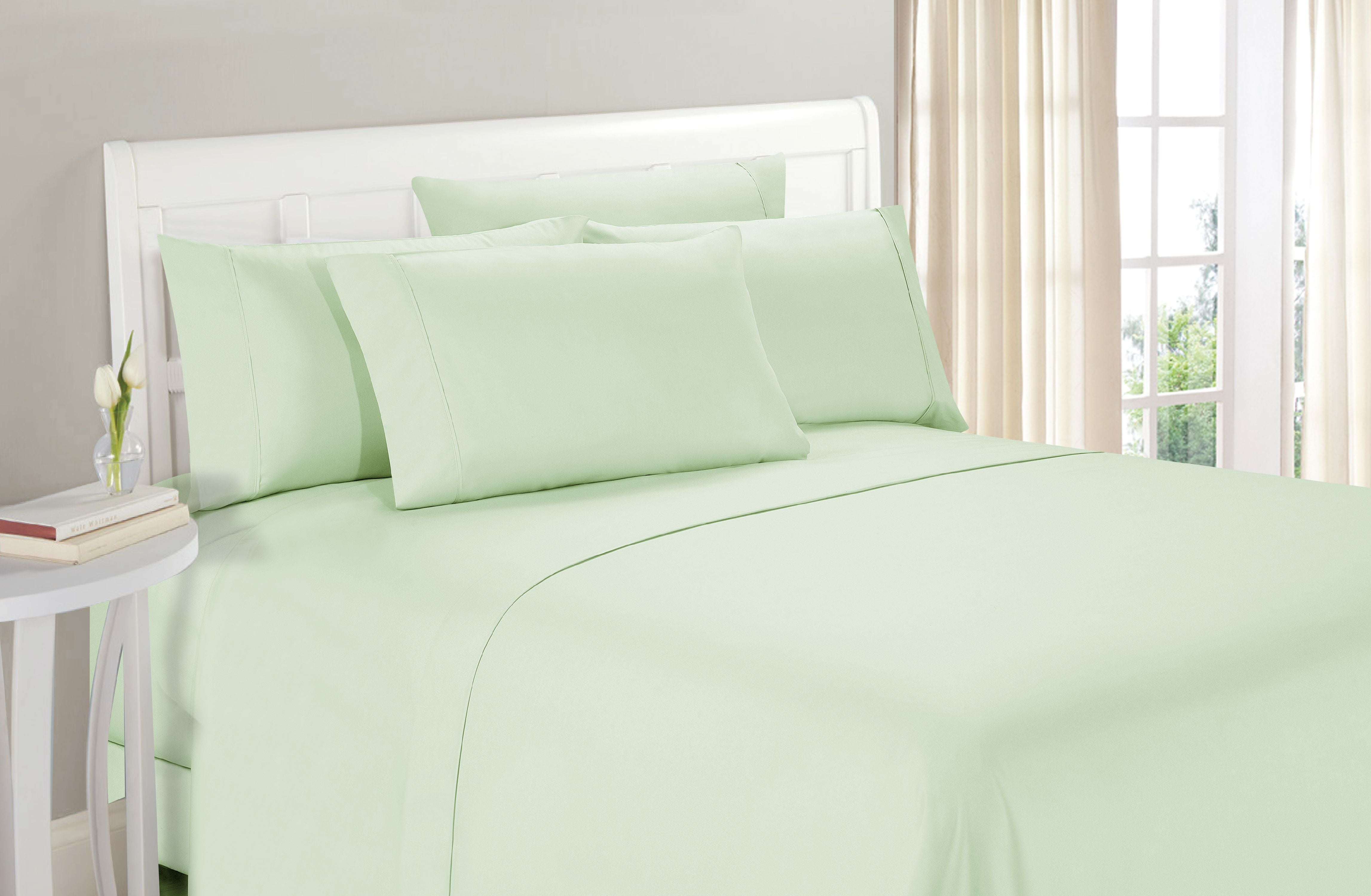 Unique Home Solid Clearance Bed Sheets Brushed Microfiber Wrinkle Free