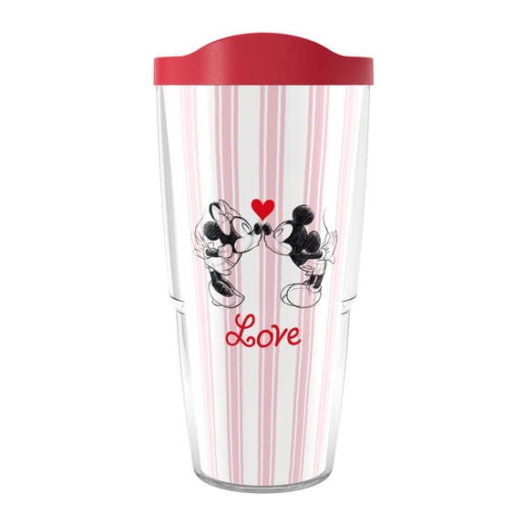 Tervis Disney - Mickey & Minnie Valentines Made in USA Double Walled Insulated Tumbler Travel Cup Keeps Drinks Cold & Hot, 24oz, Classic
