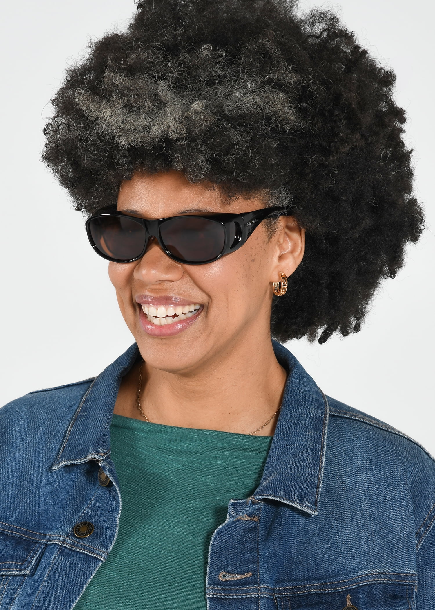 Solar Shield Dioptics Unisex Rectangle Sport Sunglasses Black