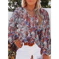 thumbnail image 2 of Blusa Eytino para mujer, talla grande, verano, manga larga, cuello en V, 4 veces, negra, 2 of 6