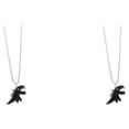 thumbnail image 3 of Jumpingount Collar con forma de animal de aleación Suéter de color sólido de dibujos animados lindo Colgante decorativo para citas Fotografía Negro 2piezas, 3 of 6