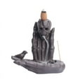 thumbnail image 6 of Ceramic Skull Head Incense Burner Ornament Ghost Hand Waterfall Backflow Incense Stick Holder Aromatherapy Halloween Decoration, 6 of 16