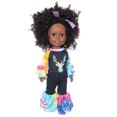 thumbnail image 3 of Conjunto de diadema de muñeca africana de piel negra, muñeca bebé realista de 14 pulgadas, juguete para regalo para niños pequeños, 3 of 5