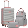 thumbnail image 1 of Set de equipaje Coolife de 3 piezas de carcasa rígida con cierre TSA Spinner, 1 of 6