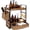 Acacia wood-Dark Brown, variant on 2-Tier Bathroom Counter Organizer, Wooden Vanity Shelf with Drawer & Basket | Pre-Drilled Holes, Skincare & Makeup Countertop Organizer and storage, White