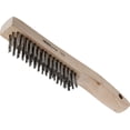 thumbnail image 1 of Cepillo de alambre para rayar Forney 70520 de acero inoxidable con mango de madera, 1 of 5