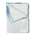 thumbnail image 2 of Winter Soft Flannel Fleece Blanket, Hand Drawn Abstract Tree with Snowflakes for Leaves Soft Colored Image Seasonal, Cozy Plush for Indoor and Outdoor Use, 70" x 90", Blue Grey White, by Ambesonne, 2 of 5