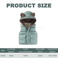 thumbnail image 2 of Chaleco acolchado con capucha para niños y niñas pequeños, chaqueta de invierno cálida y ligera, sin mangas, con cremallera y orejas de oso, 2 of 5