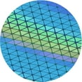 thumbnail image 1 of Ahgly Company Machine Washable Indoor Round Transitional Turquoise Green Area Rugs, 5' Round, 1 of 7