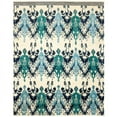 thumbnail image 3 of Safavieh  Couture Hand-knotted Calcutta Ikat Bernardine Modern Wool Rug with Fringe Black/Gold 6' x 9' 6' x 9', 3 of 5